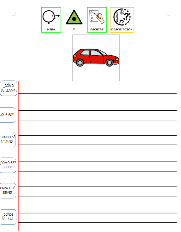 DESCRIPCIÓN DE OBJETOS FICHA ADAPTADA